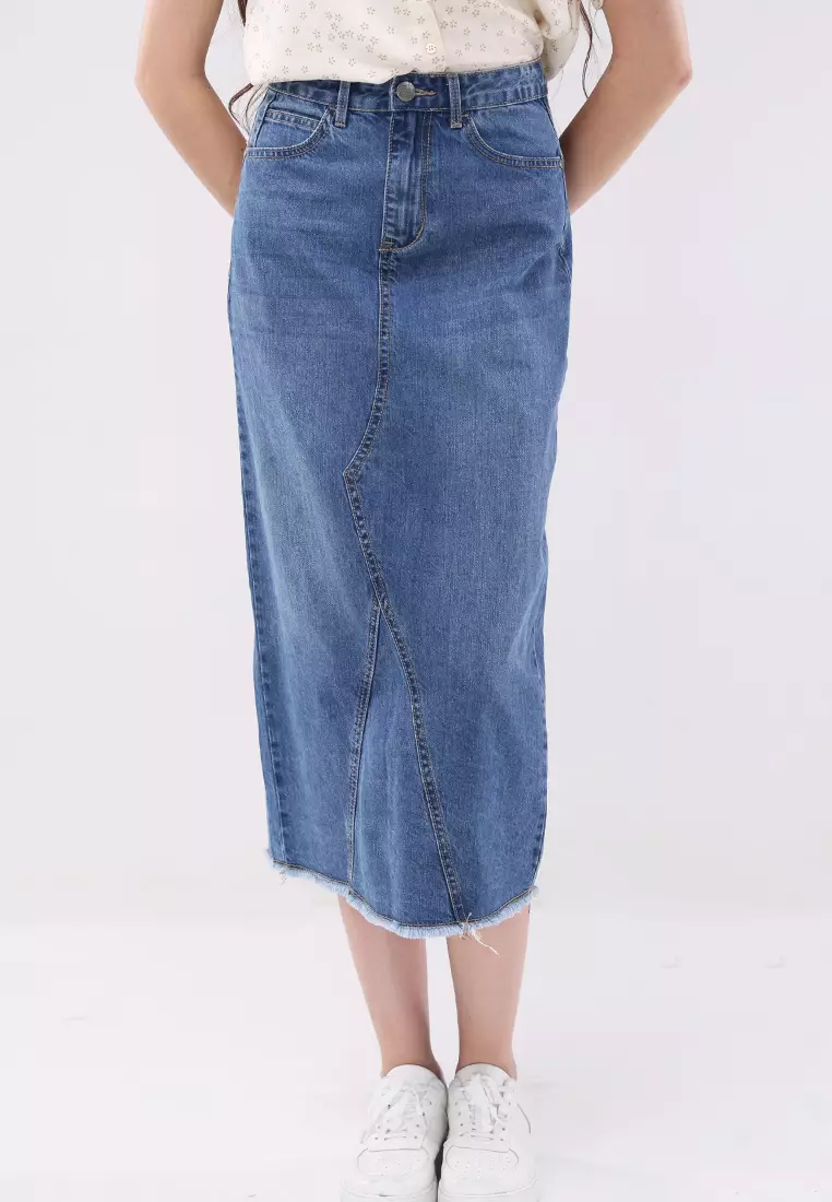 Denim Maxi Skirt Ladies