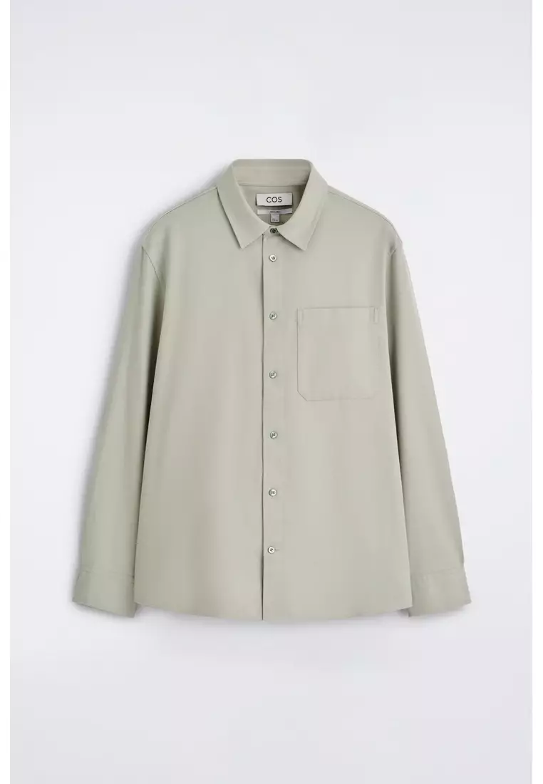 RELAXED BRUSHED COTTON-BLEND SHIRT