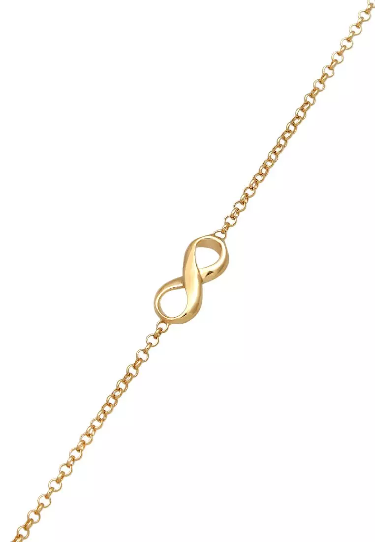 Bracelet Hand Chain Infinity Symbol Gold Plated