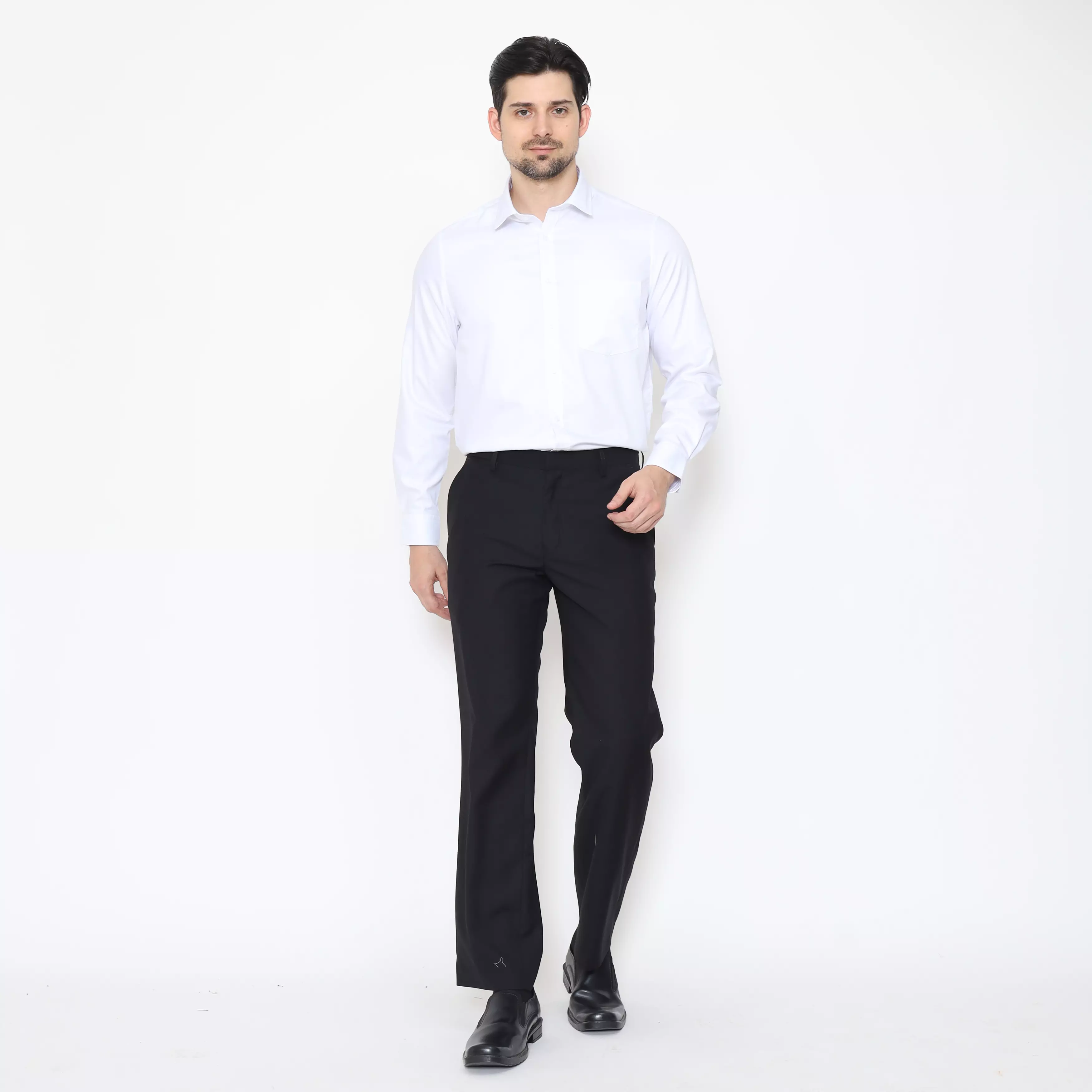 Lawell Celana Panjang Pria Formal Kerja Regular Fit Hitam - Formal Long Pants Black | RUPERT-R
