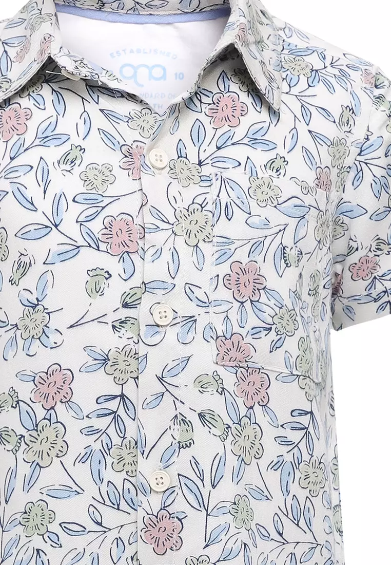 Qna Boy Elijah Kemeja Anak Multicolor Motif