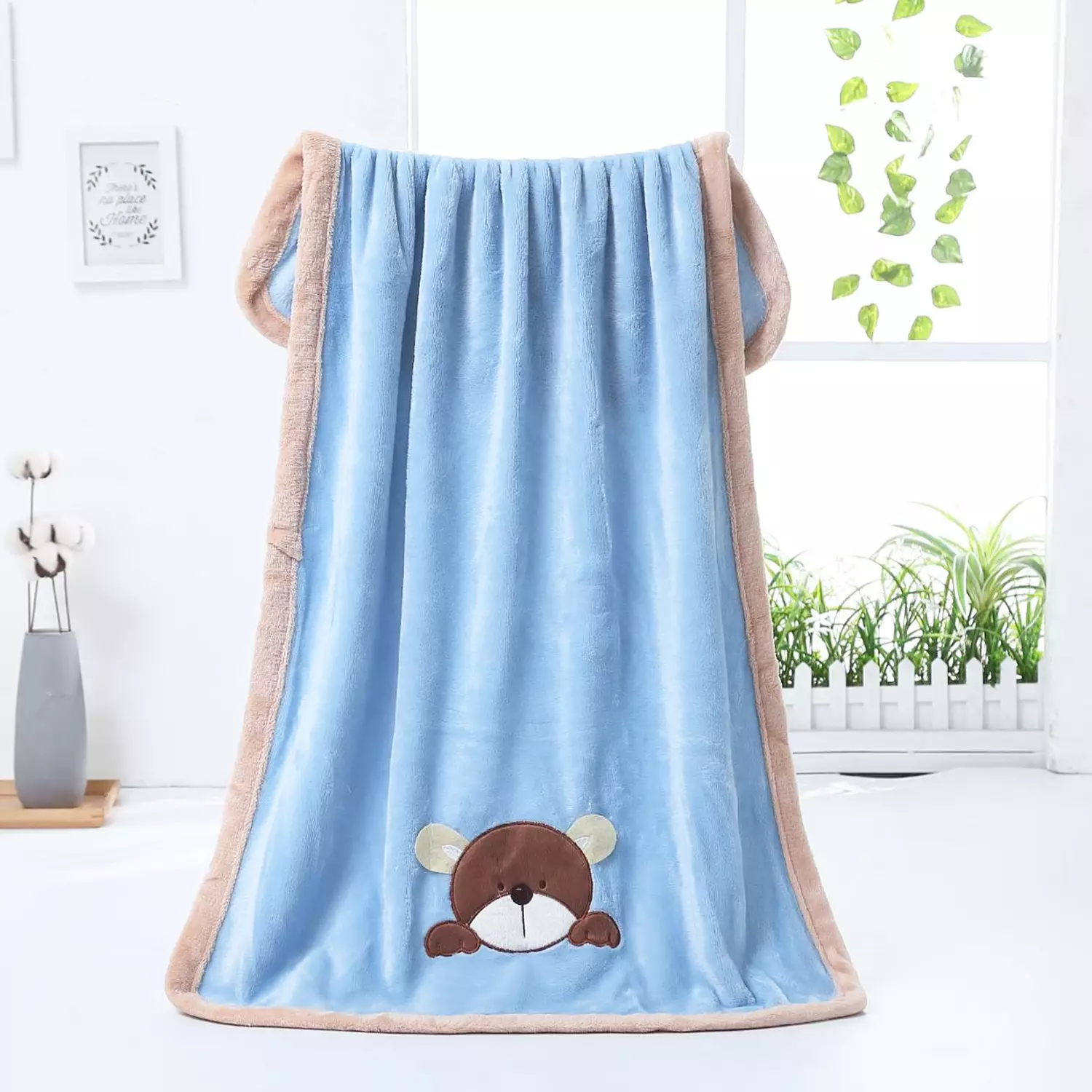 Wakakids Selimut Bayi Fleece Bulu Halus Baby Blanket Venrc Biru