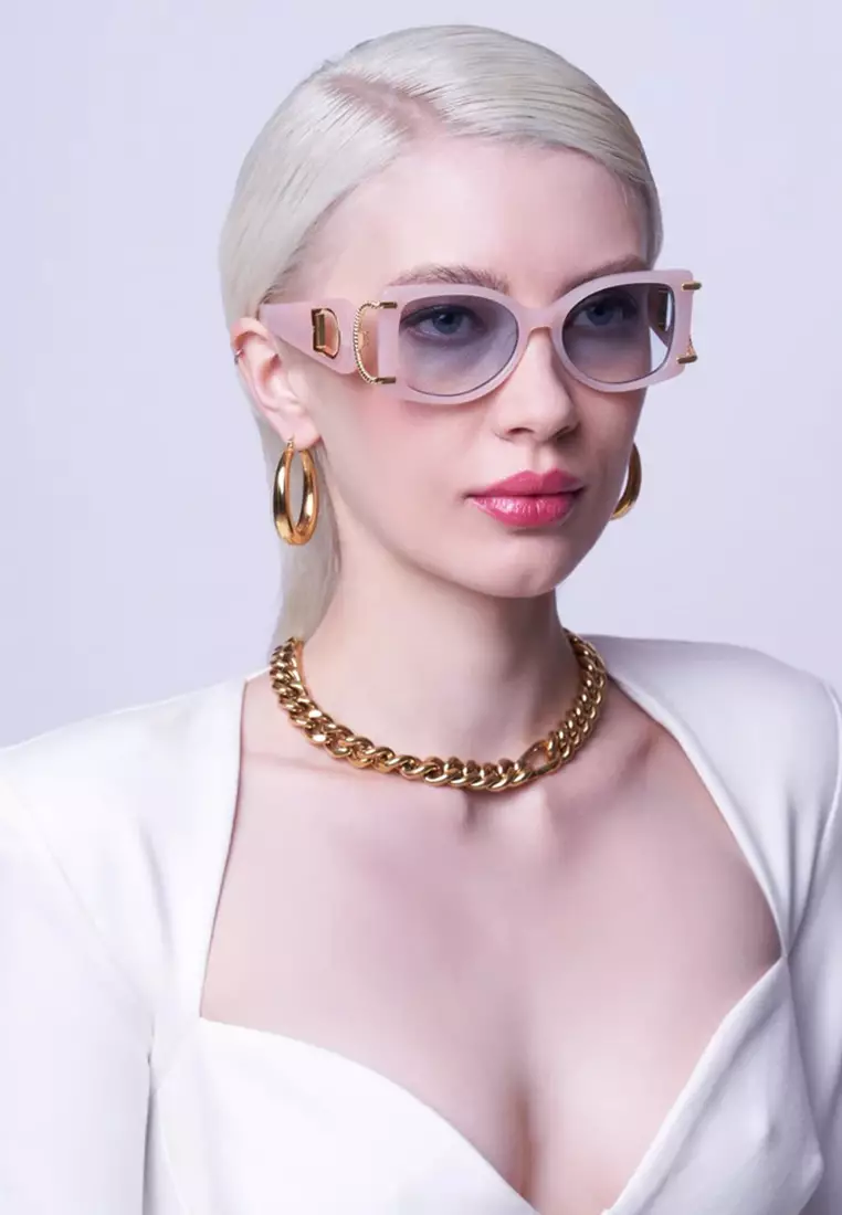 Sculpture (TH4-Rose) Luxury Designer Sunglasses from London for Women