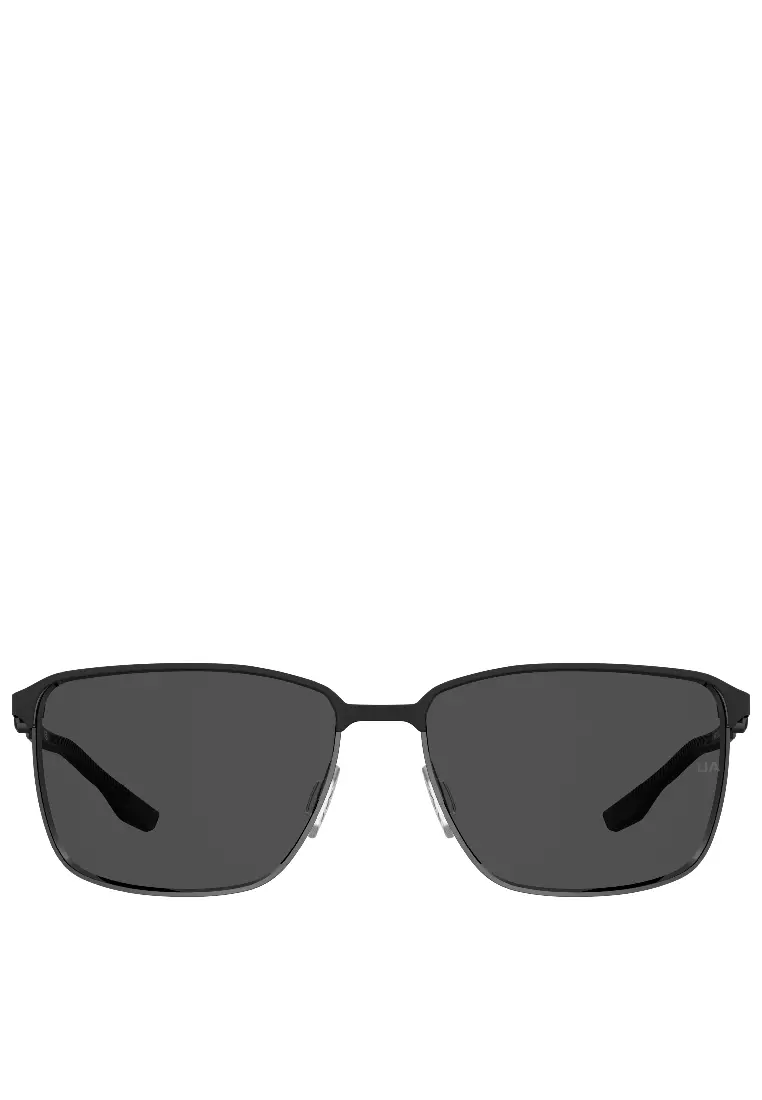 UNDER ARMOUR Sunglasses UA RETAINED/G-RZZ-M9, Rectangular Sharp with Matte Black Dark Ruthenium color