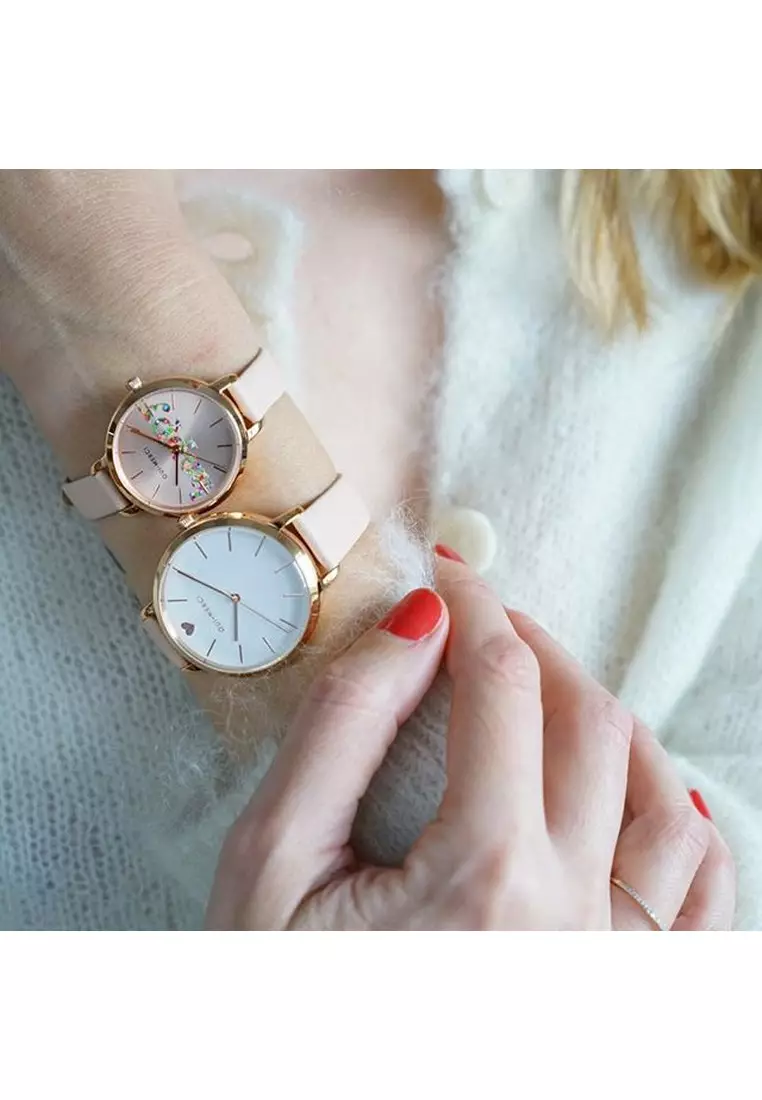 [Sustainable Watch] Oui & Me Petite Fleurette 32mm Nude Leather Women's Quartz Watch ME010009