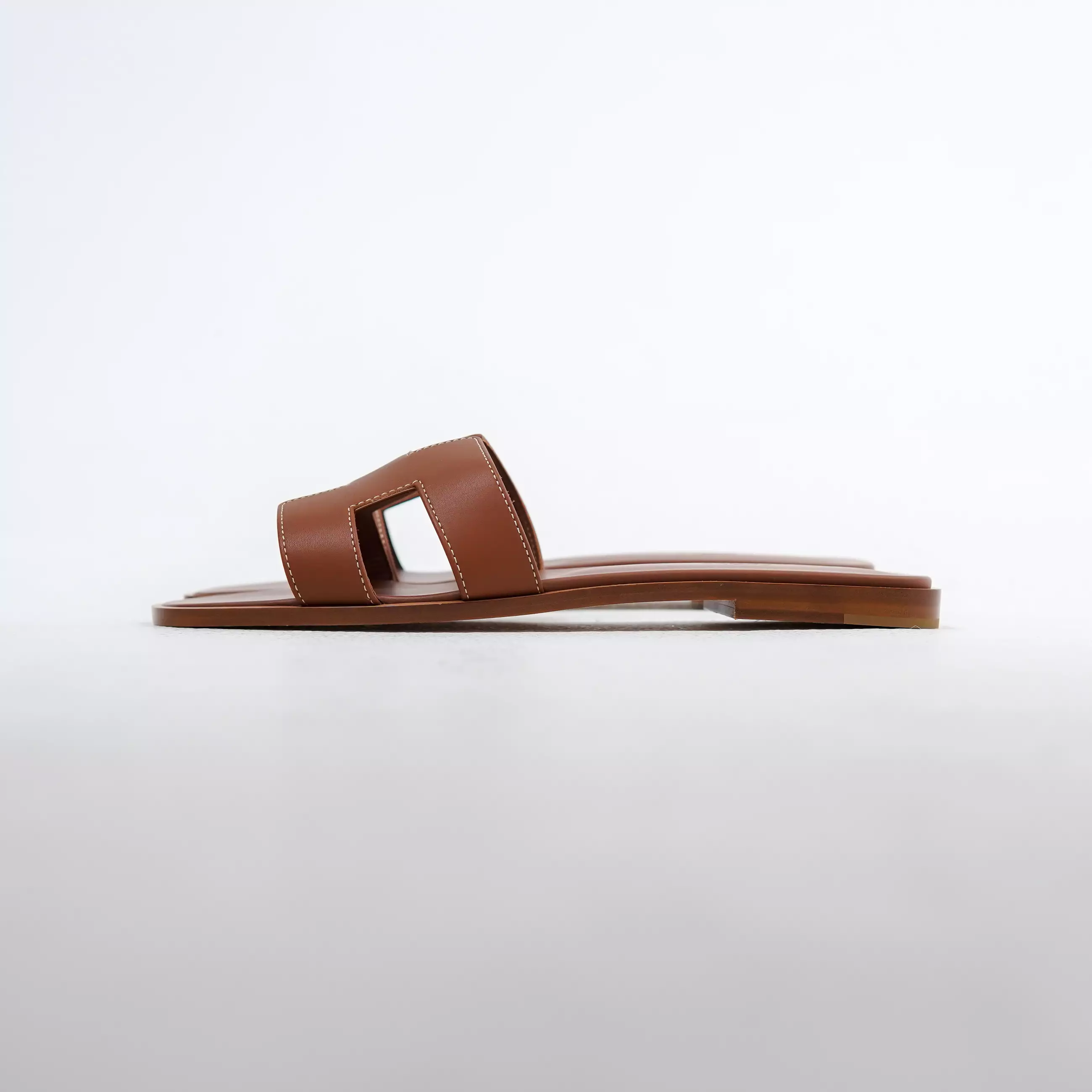 Sandal HERMES ORAN BROWN SANDAL 100% ORIGINAL