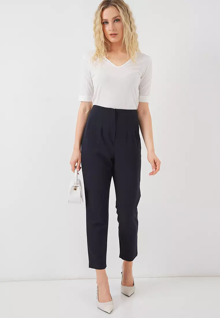 High Waist Ankle Trousers