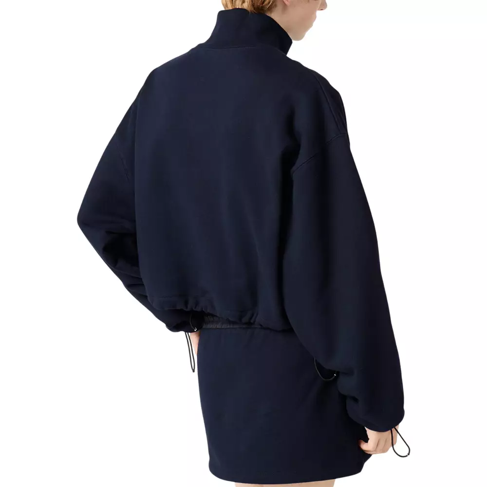 Zippered Fleece Jacket Navy