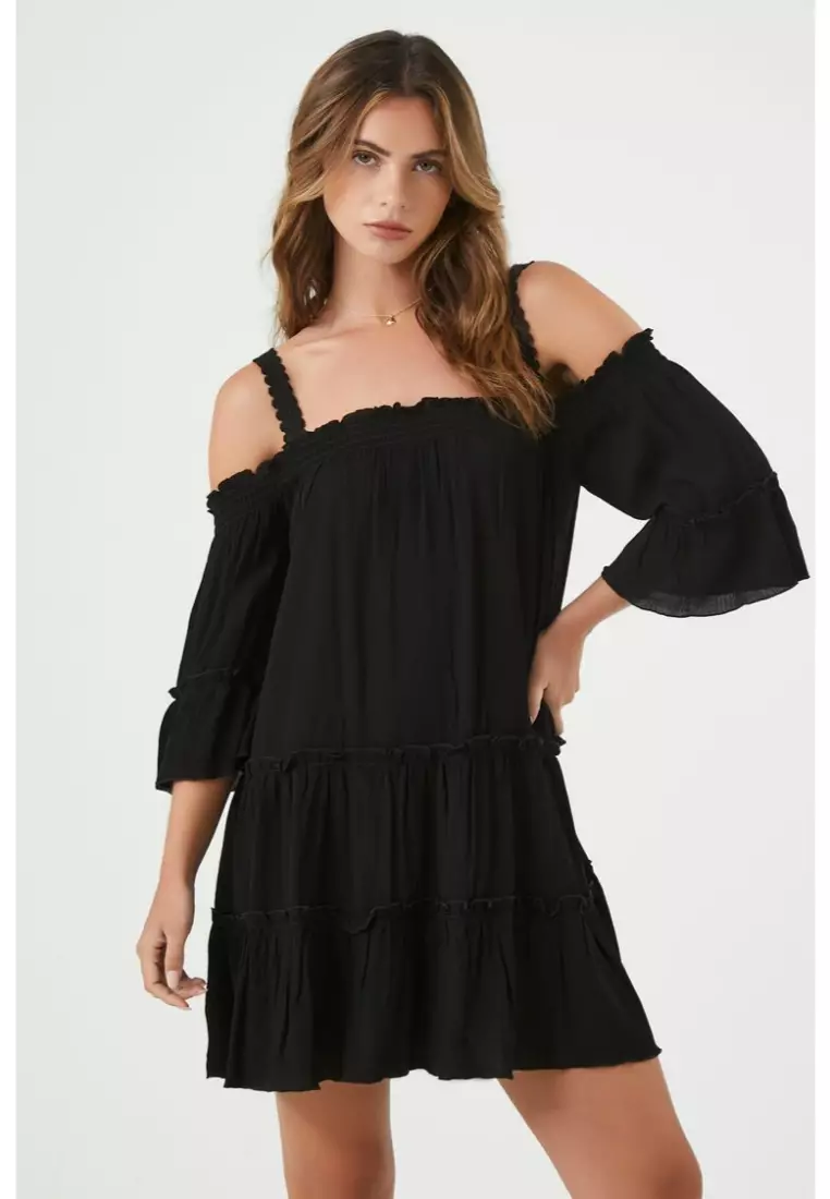 Forever 21 black sales off the shoulder dress