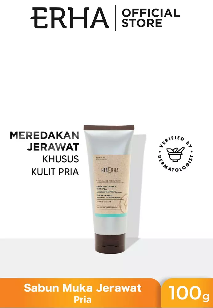 Jual Erha Hiserha Gentle Acne Facial Wash With Salicylic Acid Zinc Pca