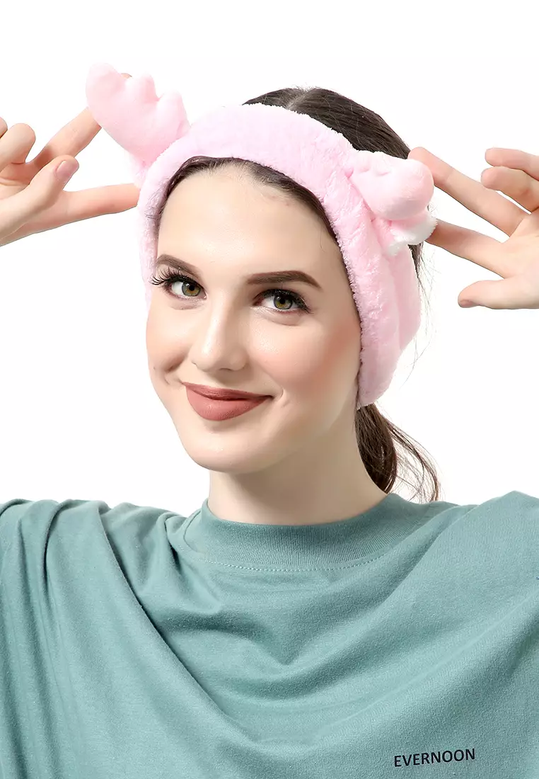 Diana Bandana Tanduk Rusa Tekstur Lembut And High Quality - Pink