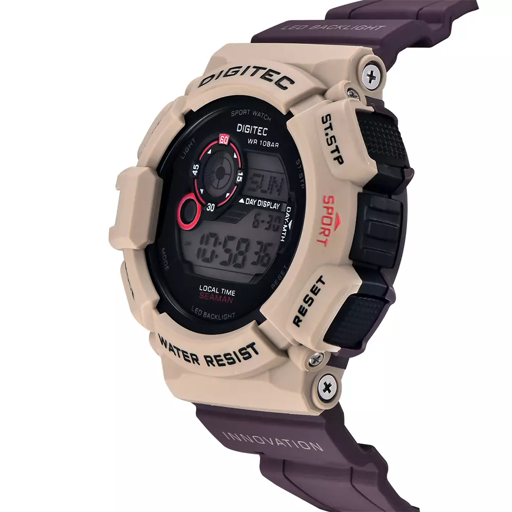 DIGITEC Jam Tangan Digital Pria DG-5028T Water Resist - CH4W Cream