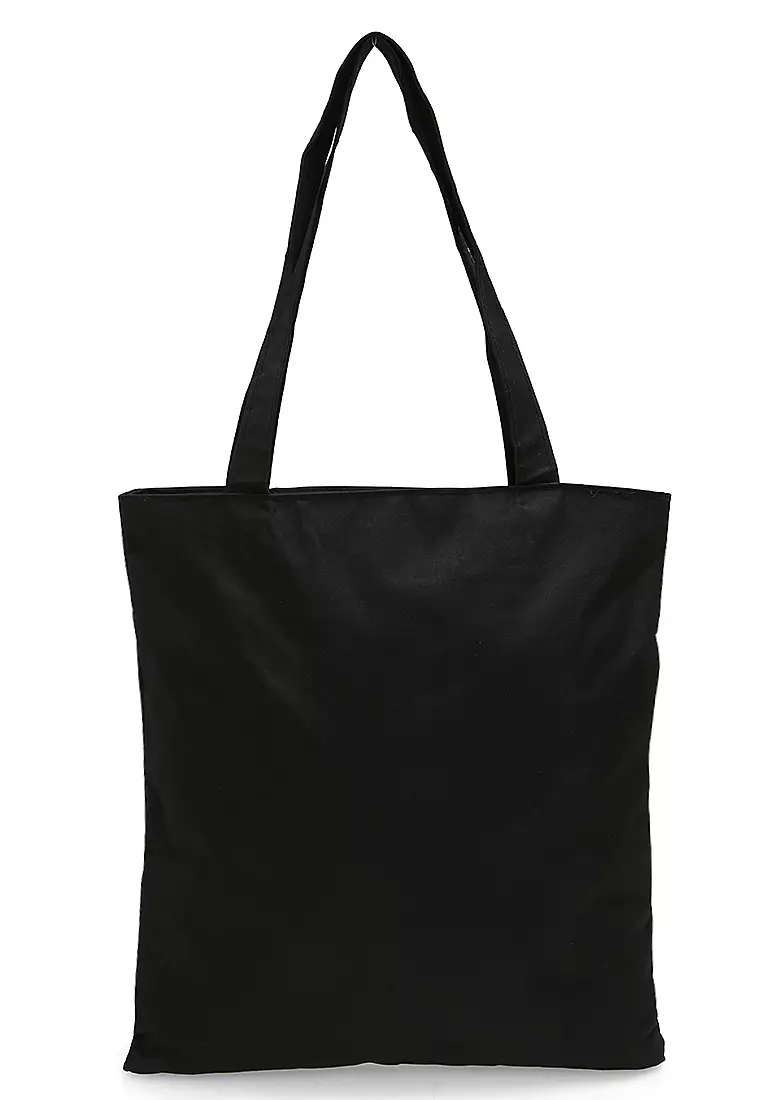 Millane Totebag Wanita Motives Wheres Ashley Kasual Large Storage Material Canvas ORIGINAL - Black