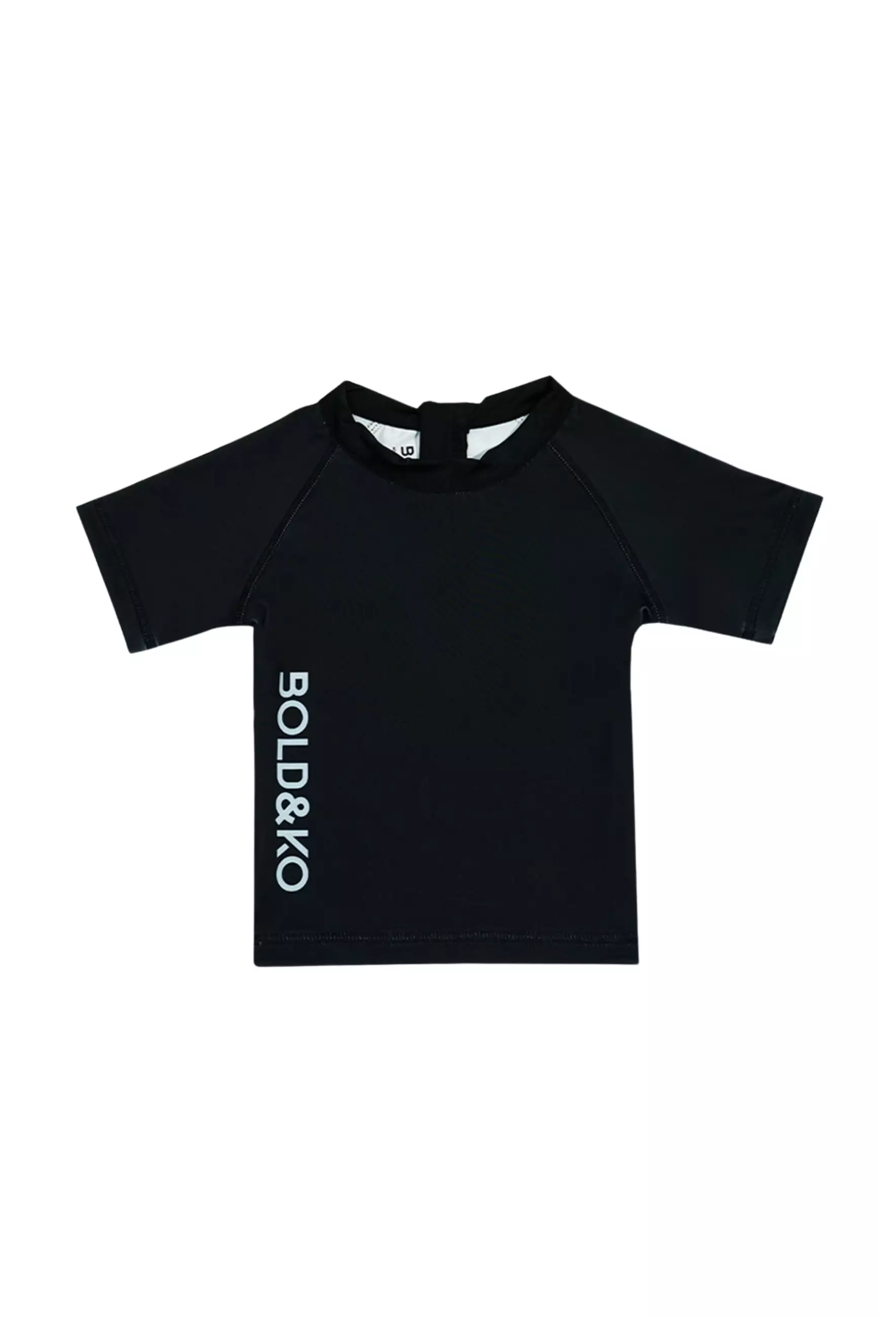 BOLD & KO Rashguard Set In Black Grey Kids Swimsuit | Baju Renang Anak- Hitam