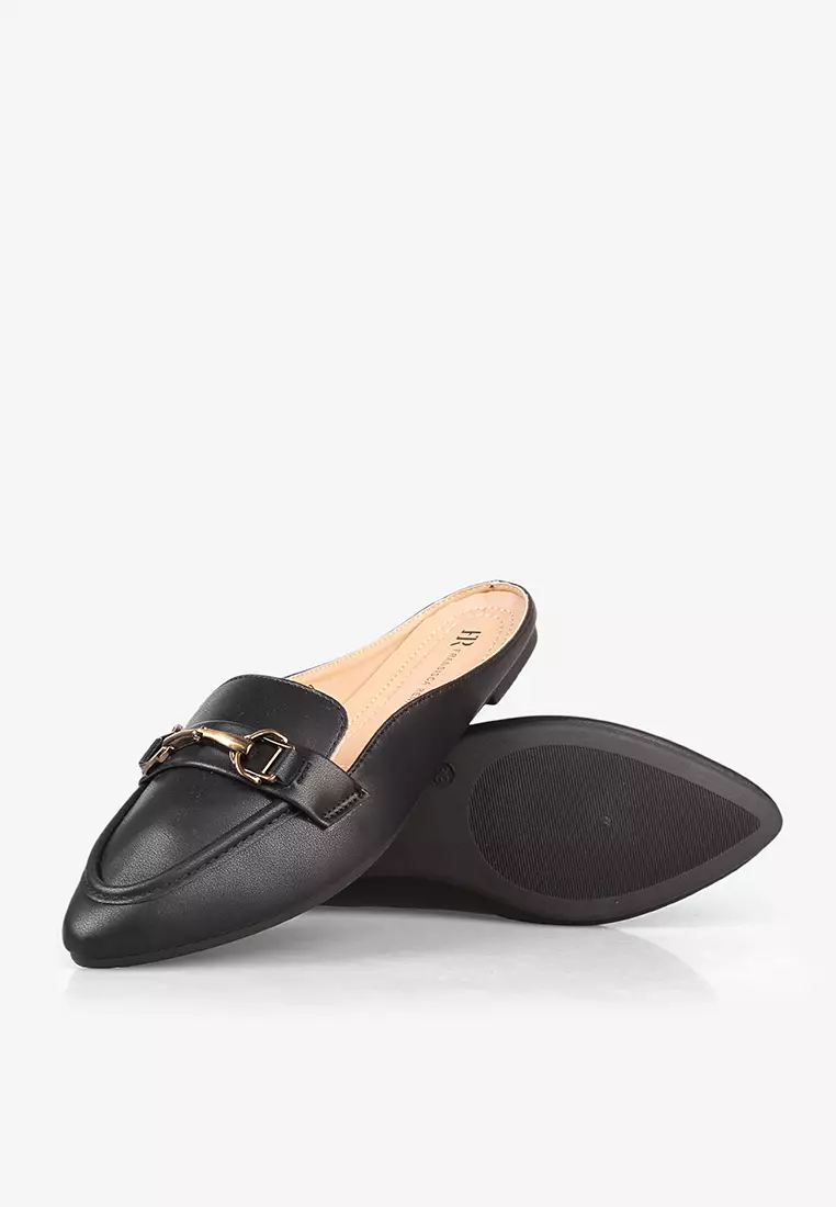 Sepatu Bustong Mules Wanita L.Retha Black