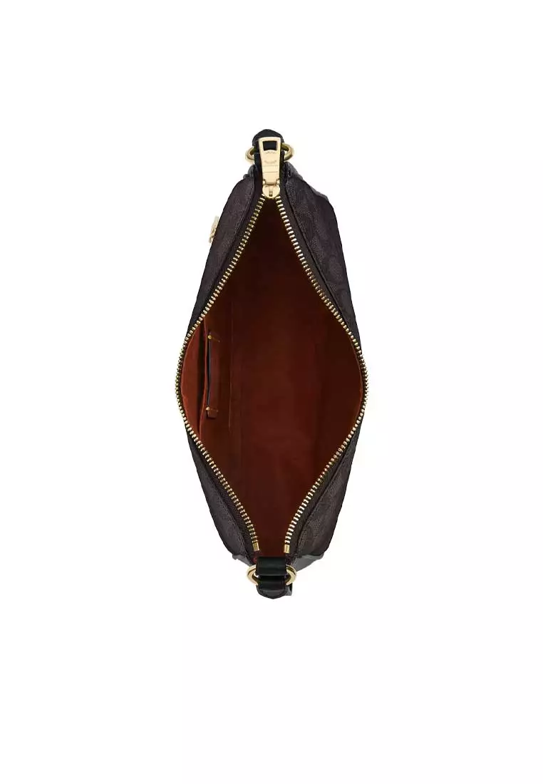 Ellie File Bag In Signature Canvas Walnut/Black CZ177