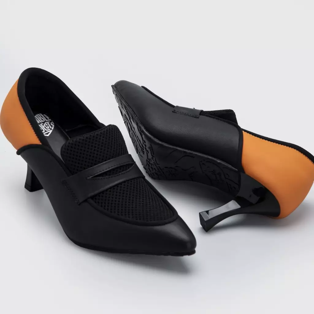 Valerie Heels Genuine Leather Black