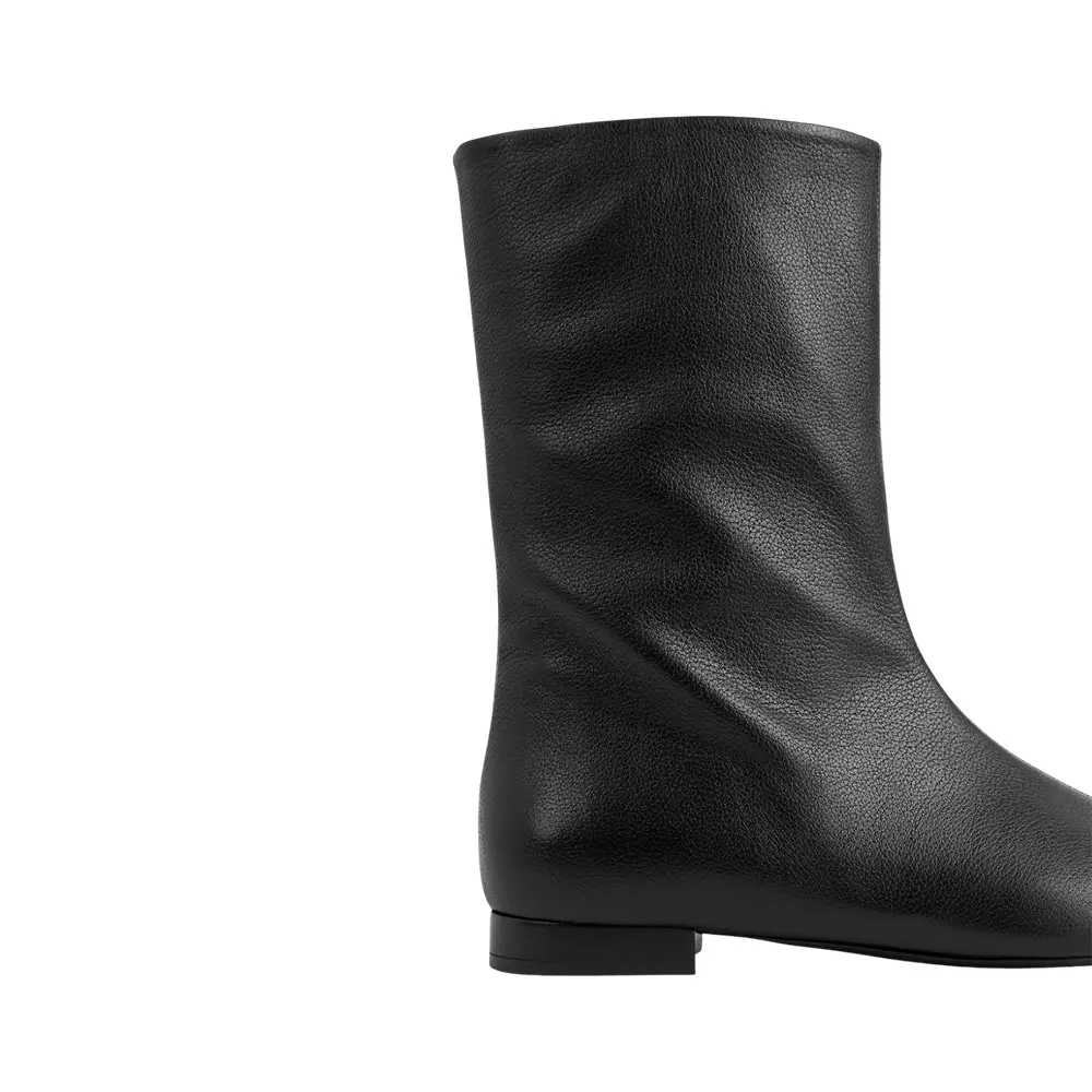 Ankle Boots Grained Leather Black