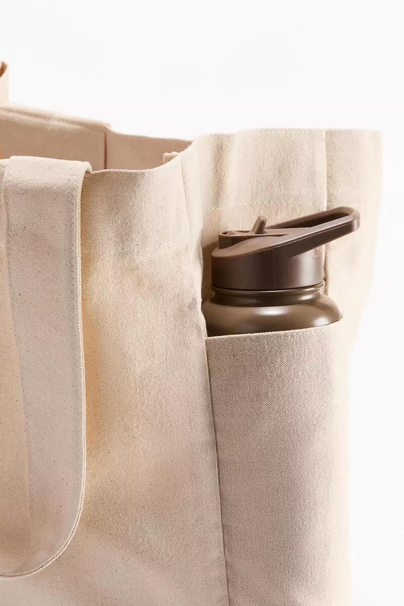 Large printed canvas tote bag
