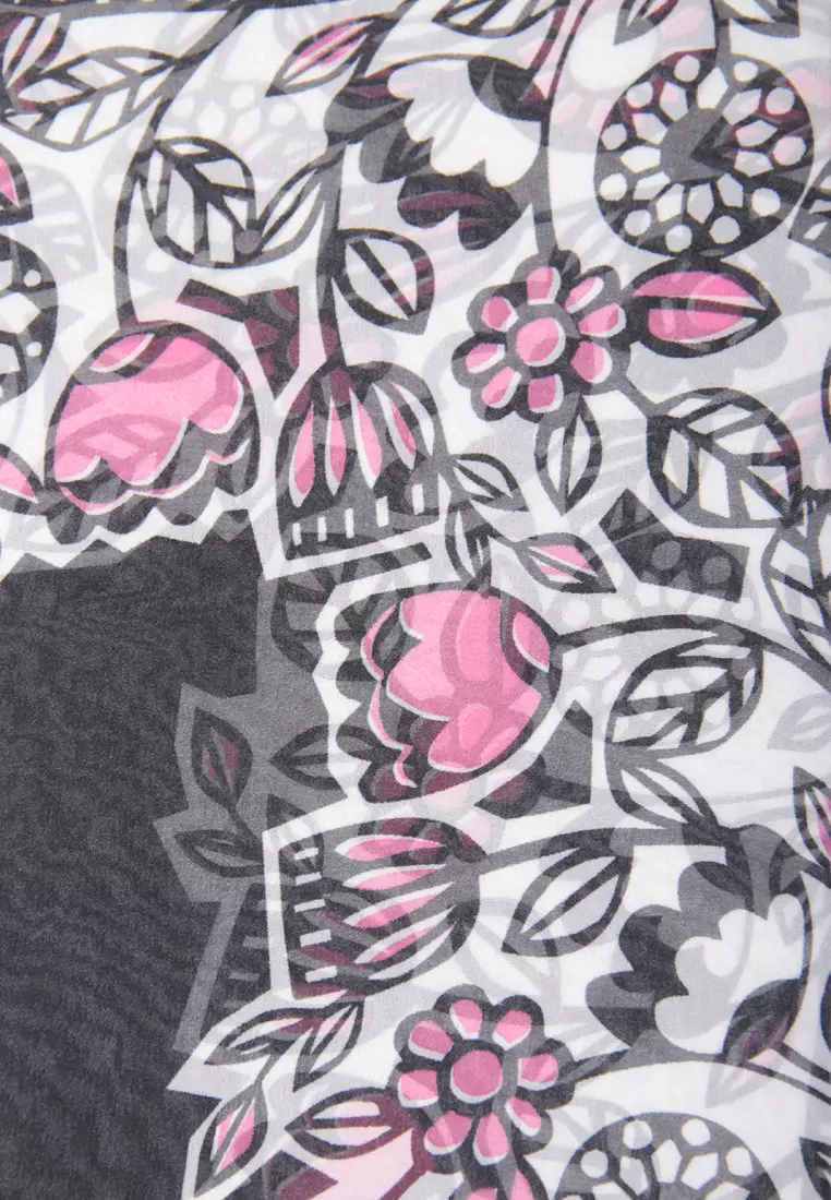 See Through Floral One Piece Dress K20052104