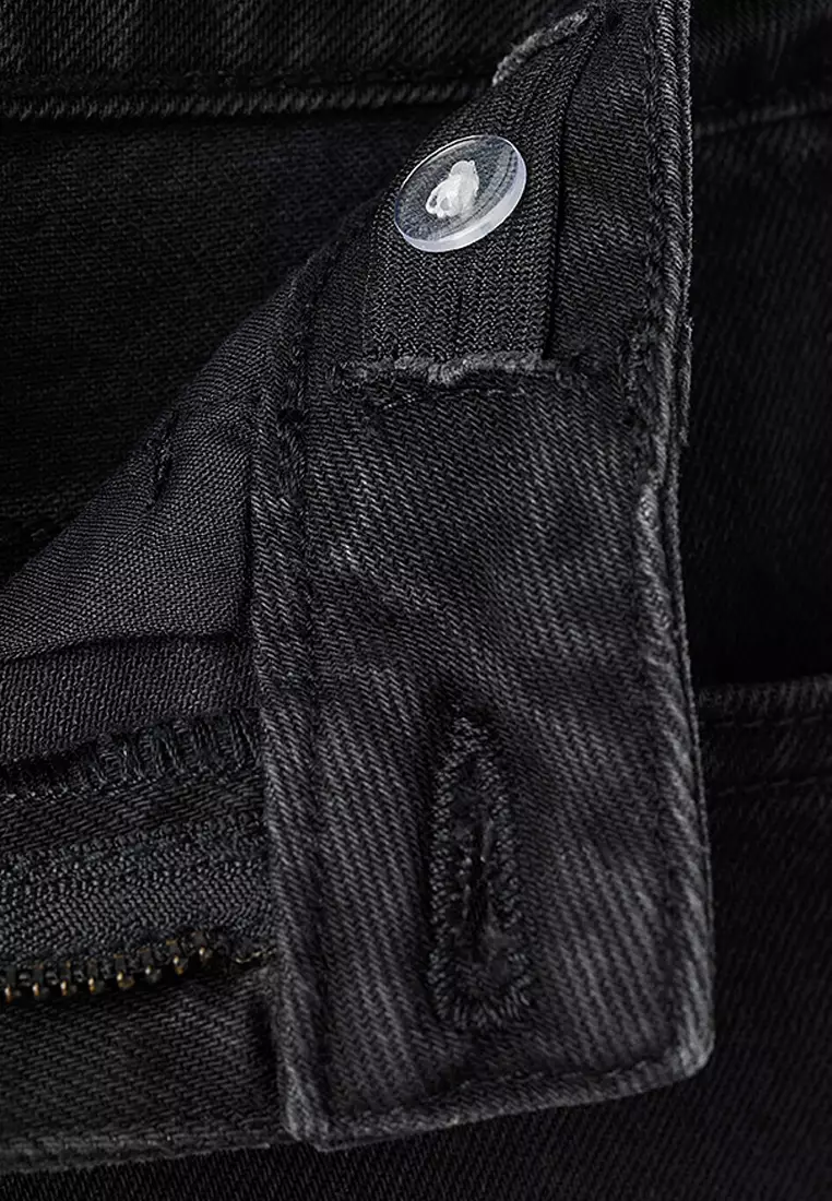 Turned-Up Straight Jeans