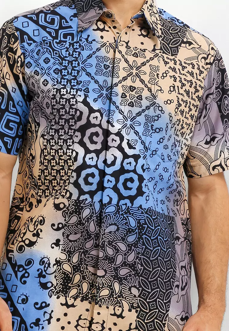 Hem Body Fit Batik Tambal Pelangi