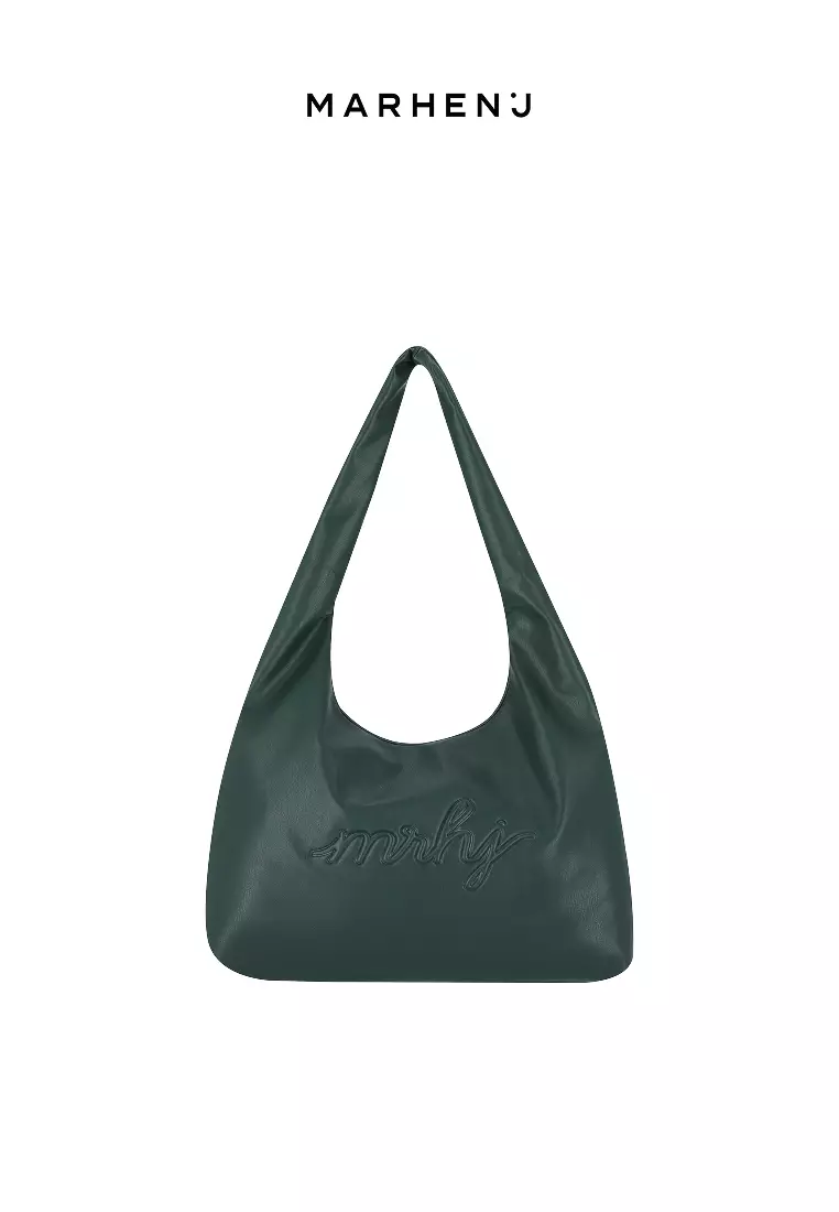 MILAN Vegan Leather Shoulder Bag Dark Green