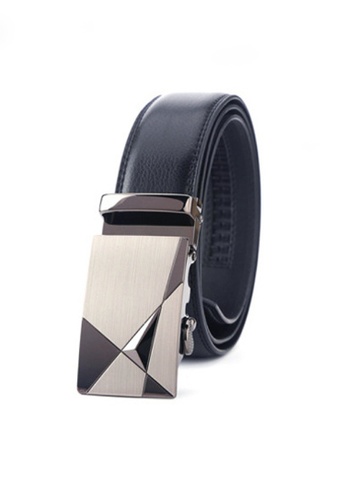 Twenty Eight Shoes black VANSA Fashion Leather Automatic Buckle Belt  VAM-Bt027 23E2CAC3D8574EGS_1