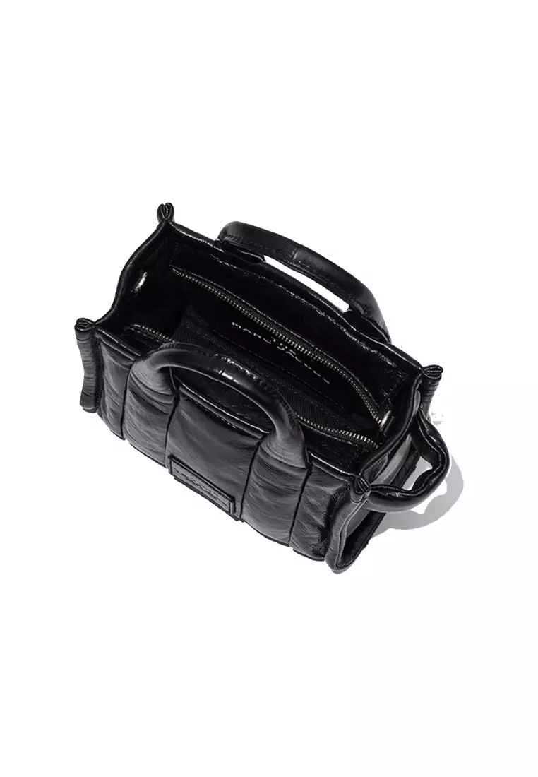 Buy Marc Jacobs The Shiny Crinkle Leather Mini Tote Black