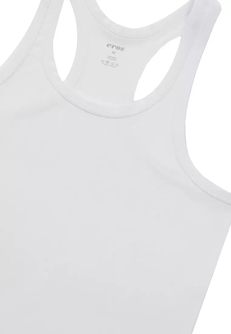 EROS White Shapewear Tanktop, U-Neck, Slim Fit, Sleeveless