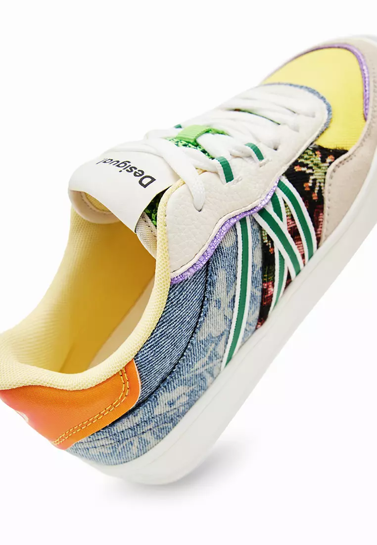 Desigual Woman Shoes Patchwork platform sneakers.