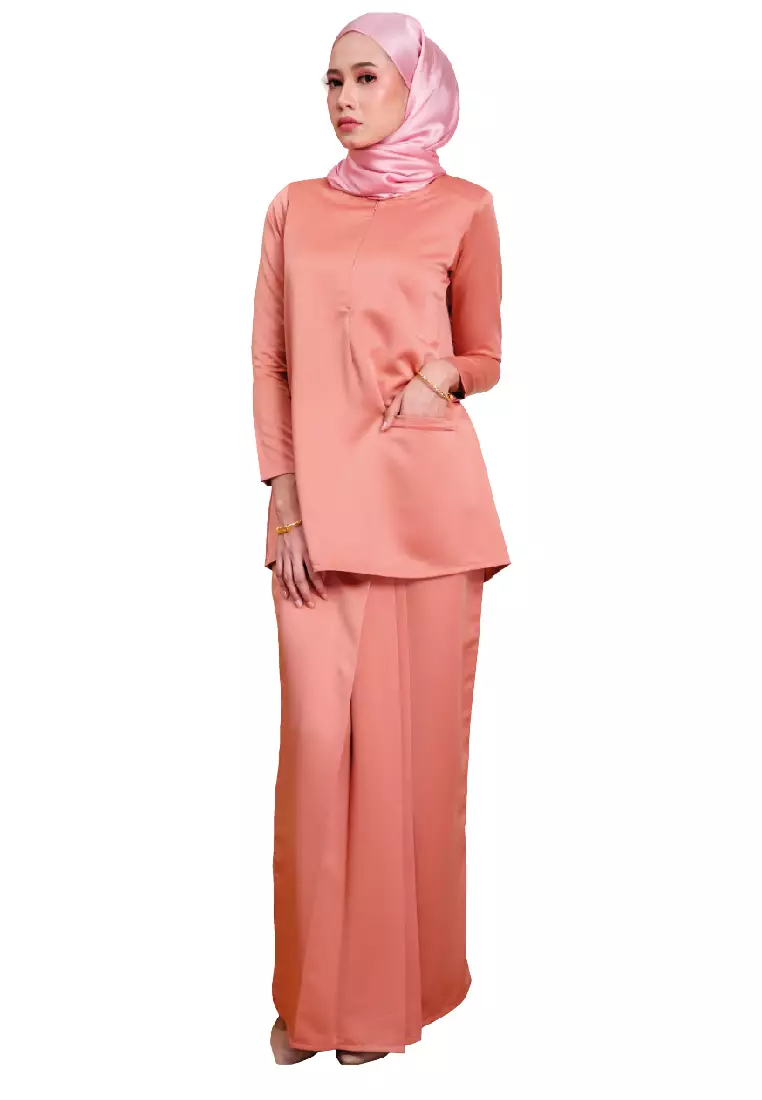 Kurung Modern Pocket Peach