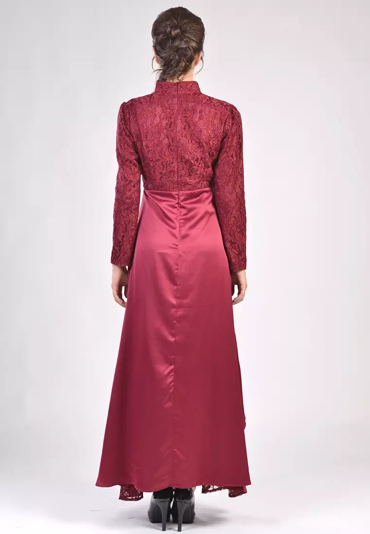 Zetaa Gamis Brokat Satin