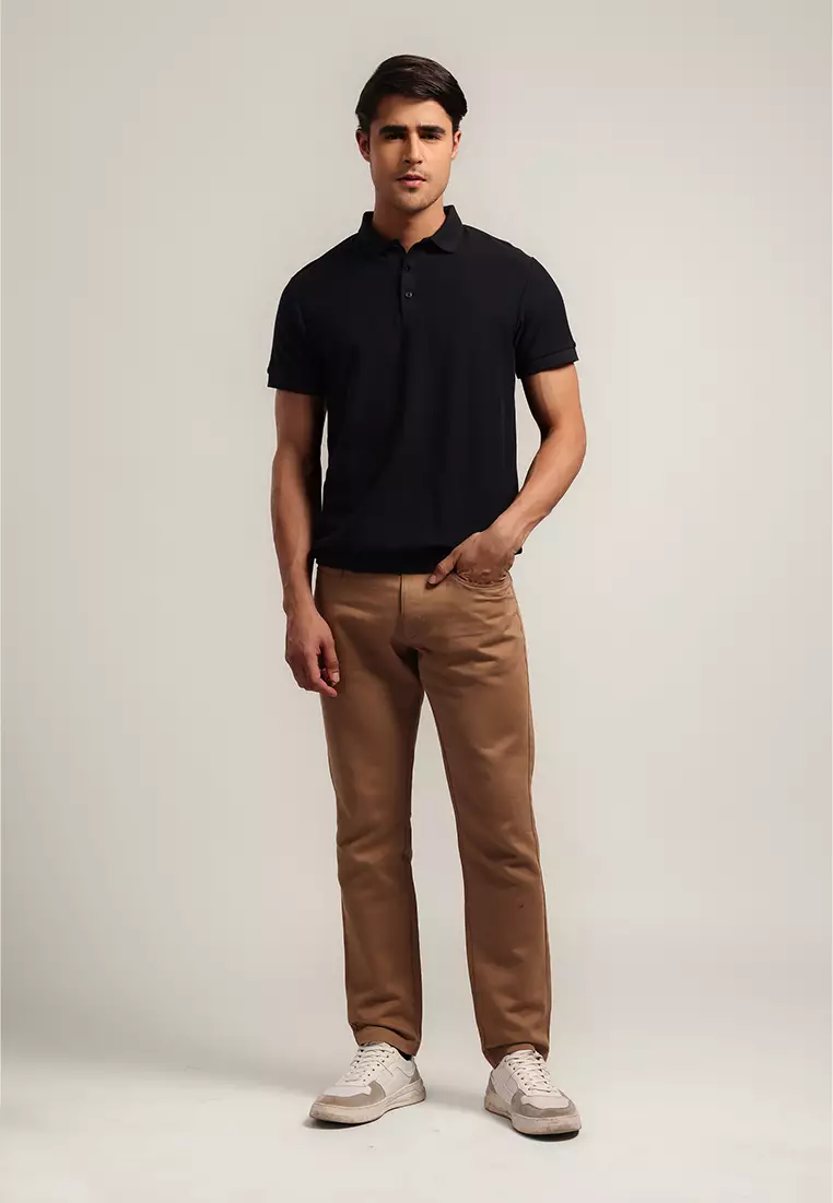 MOC - Kaos Polo Polos Pria Lengan Pendek Bentley - Black