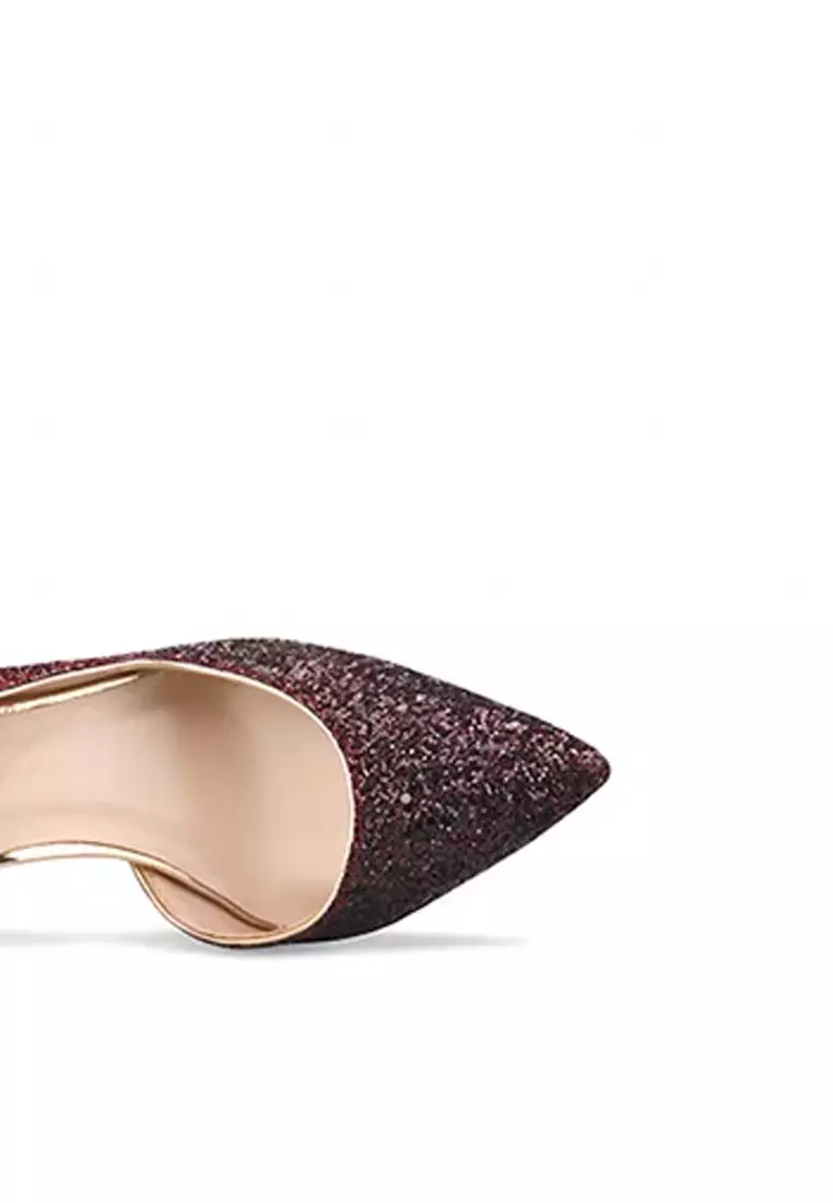 10CM Sequins Wedding High Heels D06-l