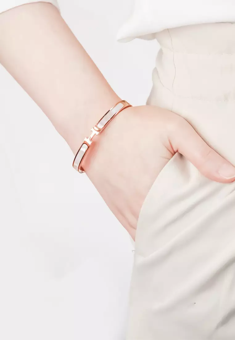 Caterina貝母手鐲搭配Eden生命樹手鍊首飾套裝（玫瑰金）