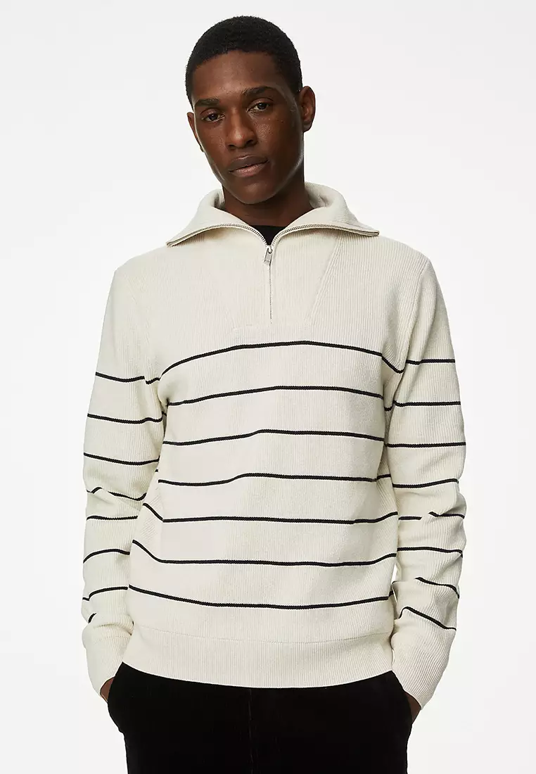 Marks and spencer striped jumper shop