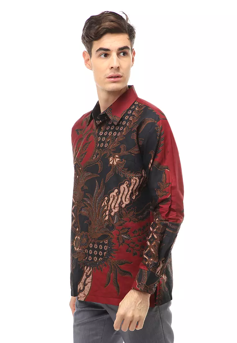 Kendrick Atasan Formal Kemeja Batik Pria Jayanegara Long Sleeve Material Cotton ORIGINAL