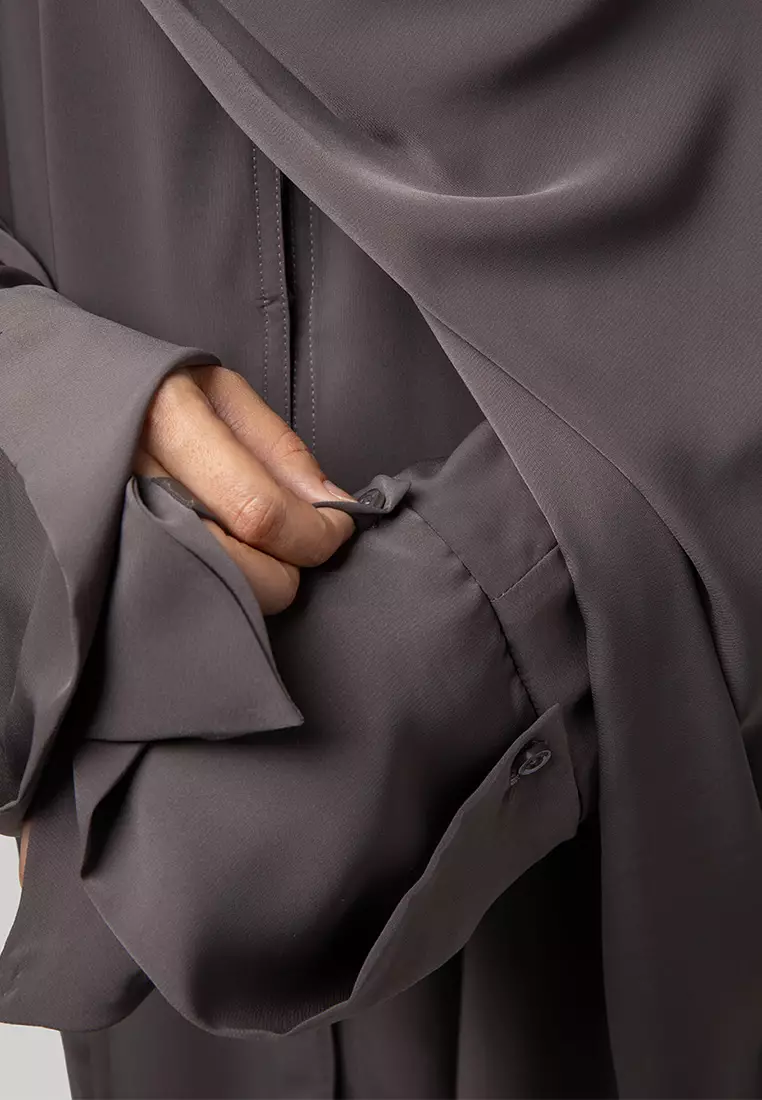 Kami Azyara Loose Abaya Grey