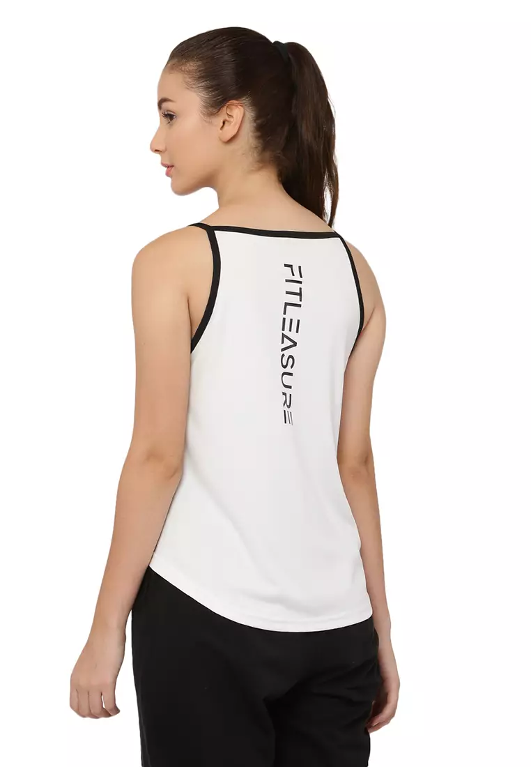 Women's Training/Running White Sleeveless Top