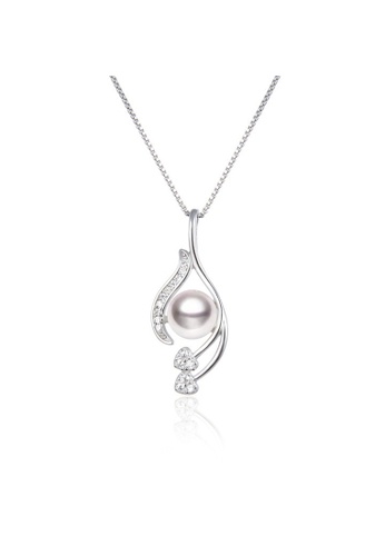 A.Excellence silver Premium Japan Akoya Sea Pearl  8.00-9.00mm Love Necklace 92807AC069722AGS_1