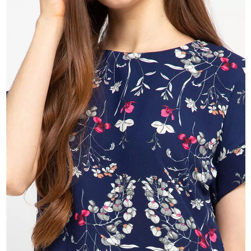 Sophistix Russell Blouse in Navy Print