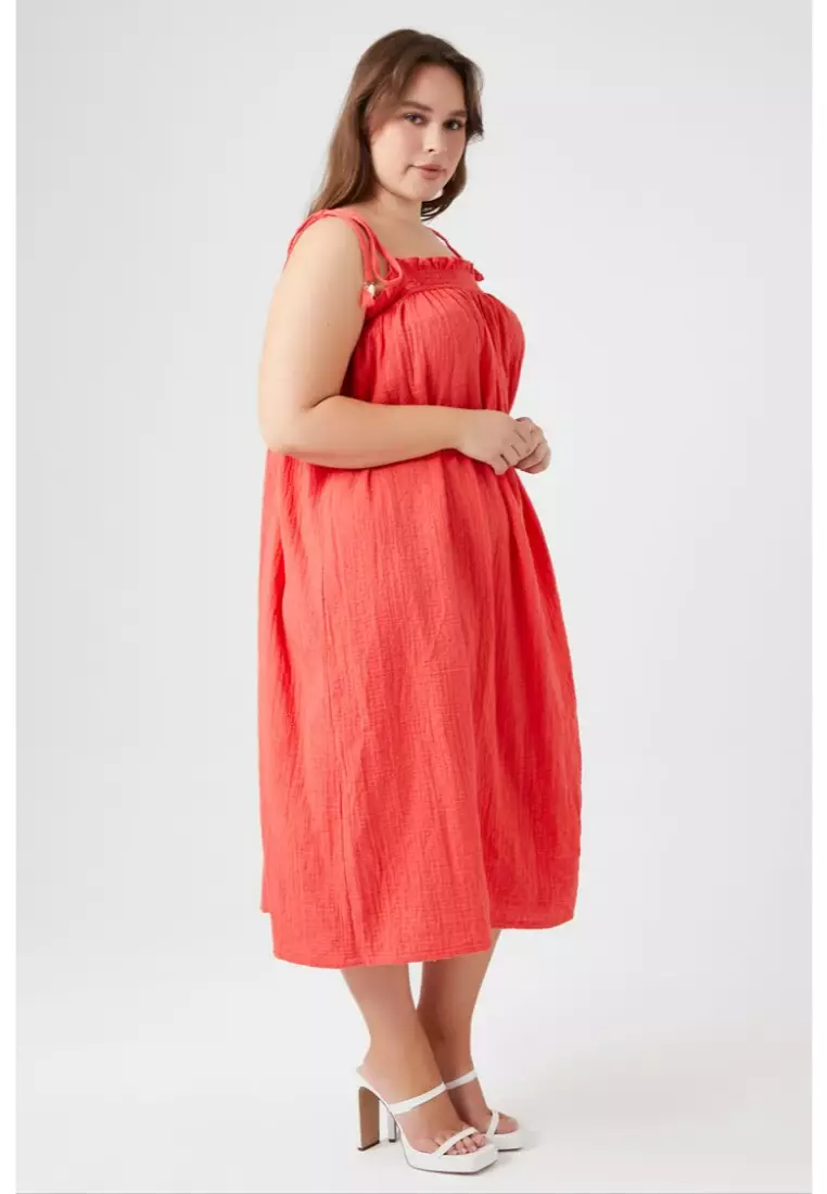 Buy FOREVER 21 Plus Size Tie Strap Midi Dress 2024 Online ZALORA