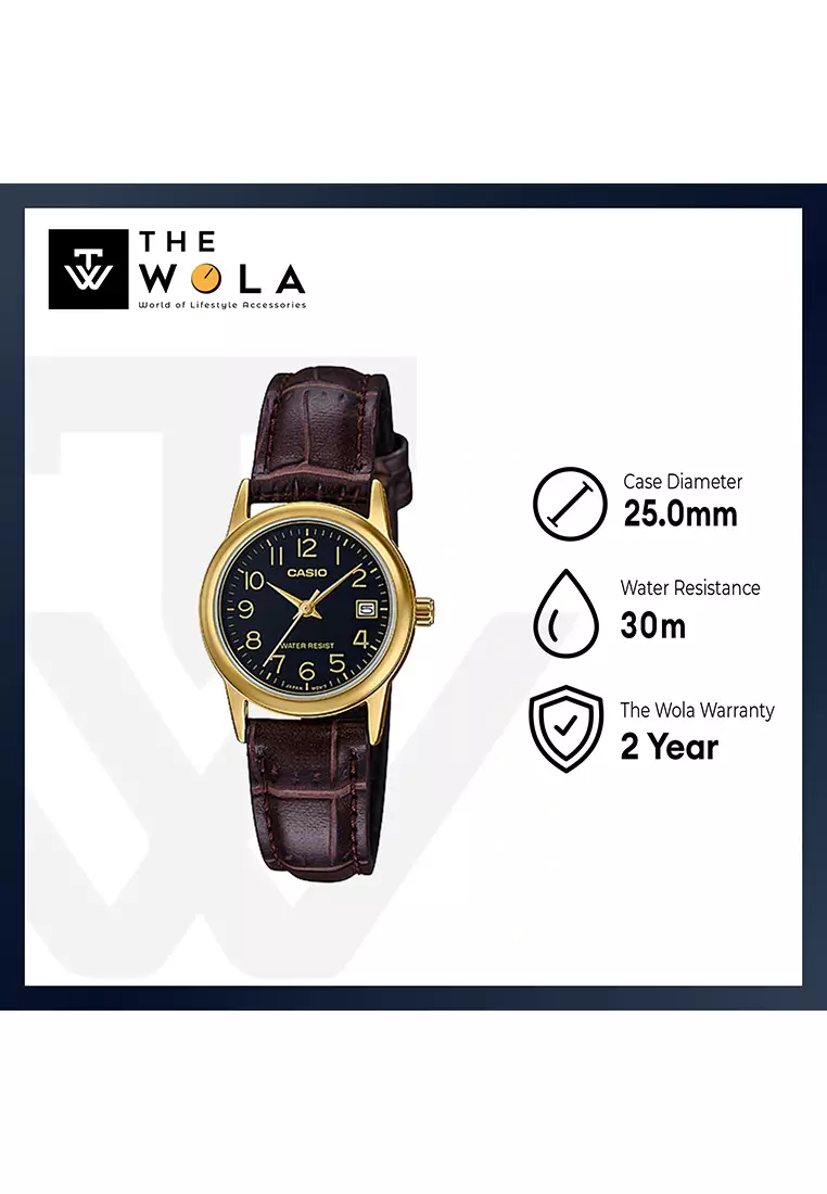 Casio gold new arrivals leather watch