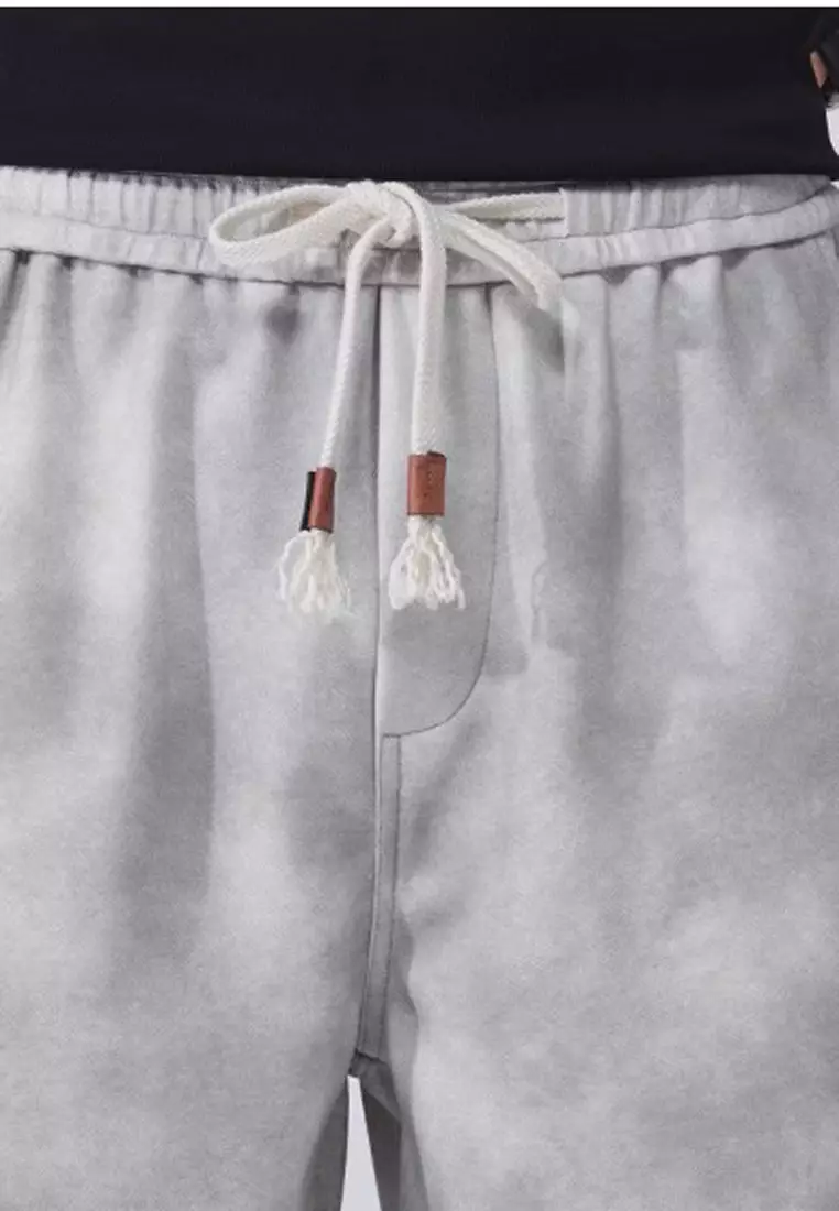 Drawstring Distressed Design Shorts