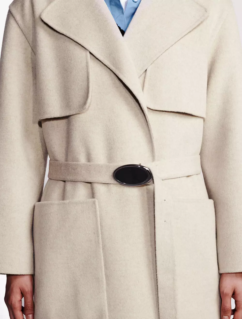 Calvin Klein - Wool Blend Trench Coat - Beige - beige