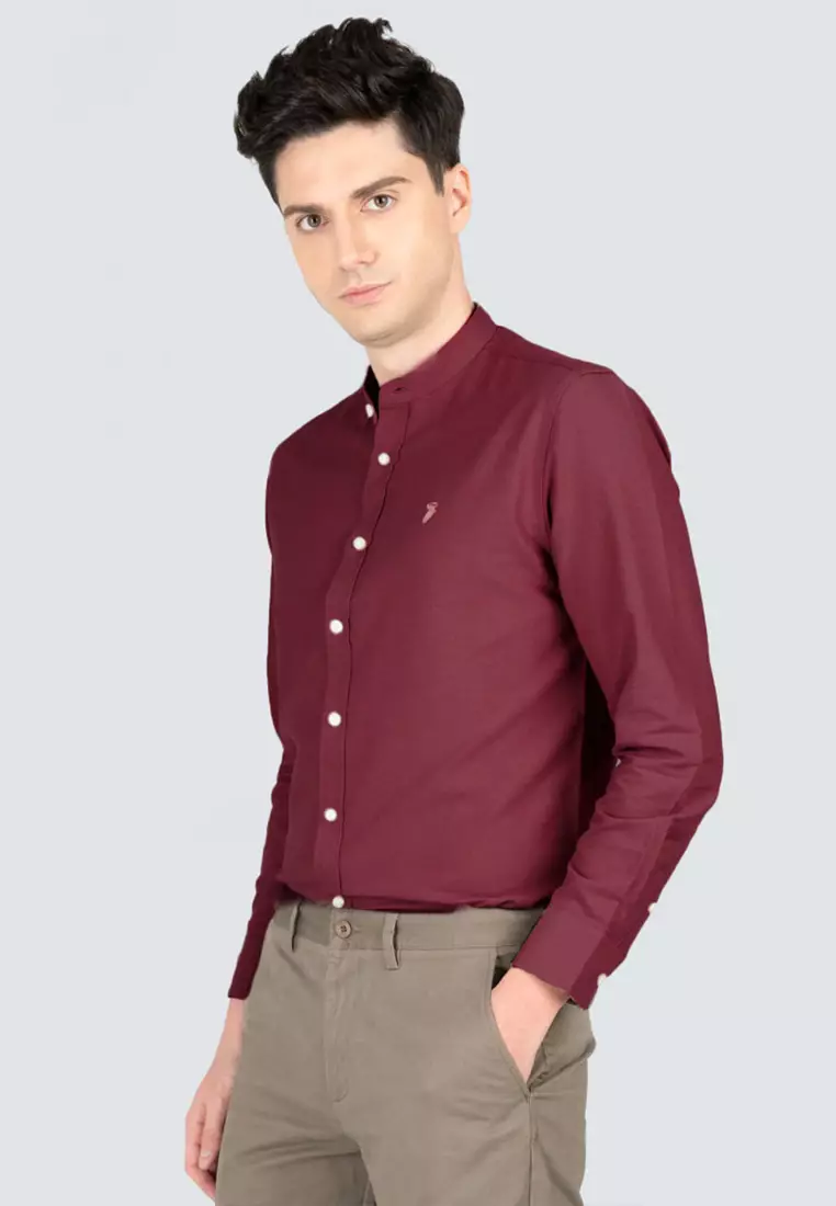 Polo Haus - Men’s Cotton Mix Signature Fit Mandarin Collar MBLSE002