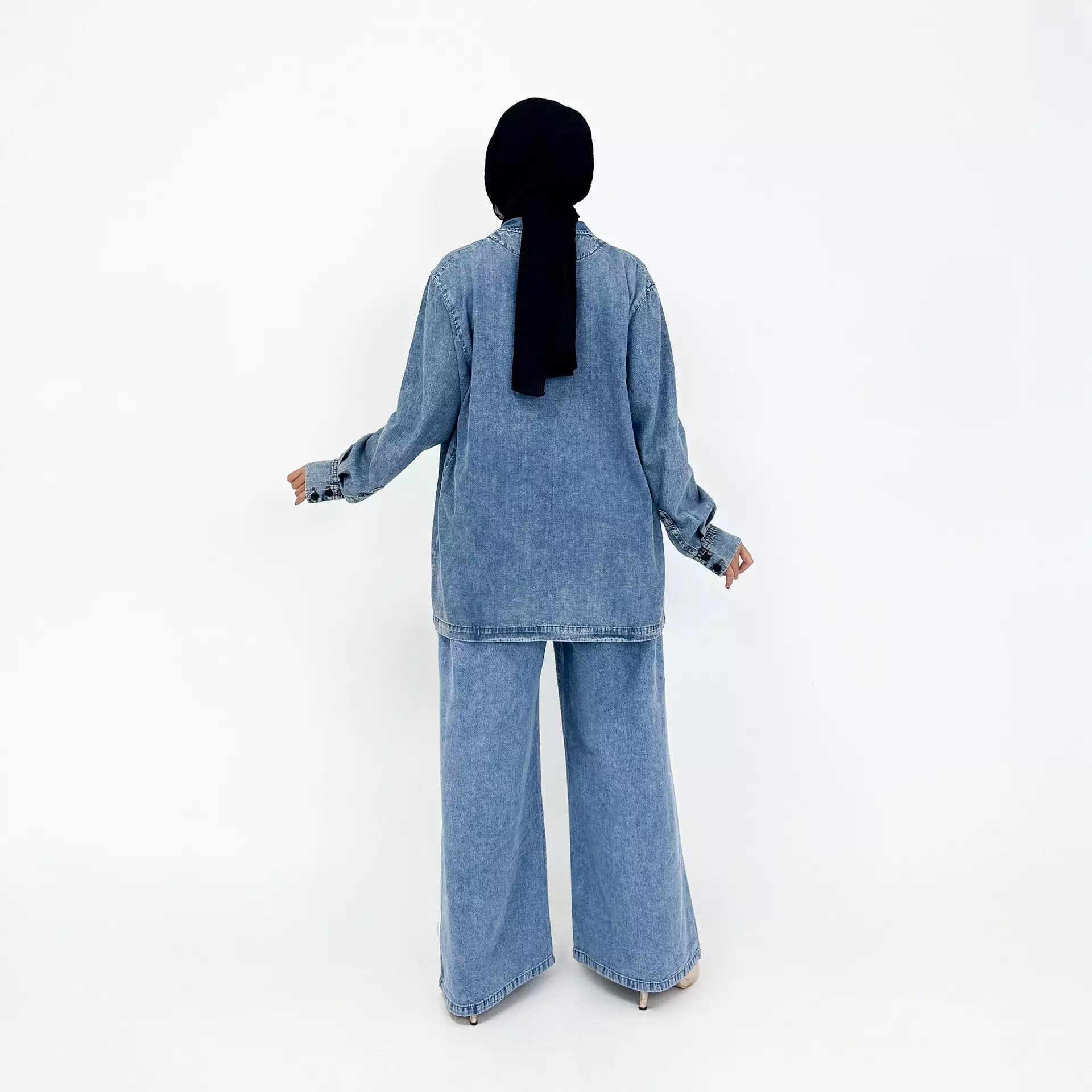 Meiza Set Denim Pants SNOW BLUE