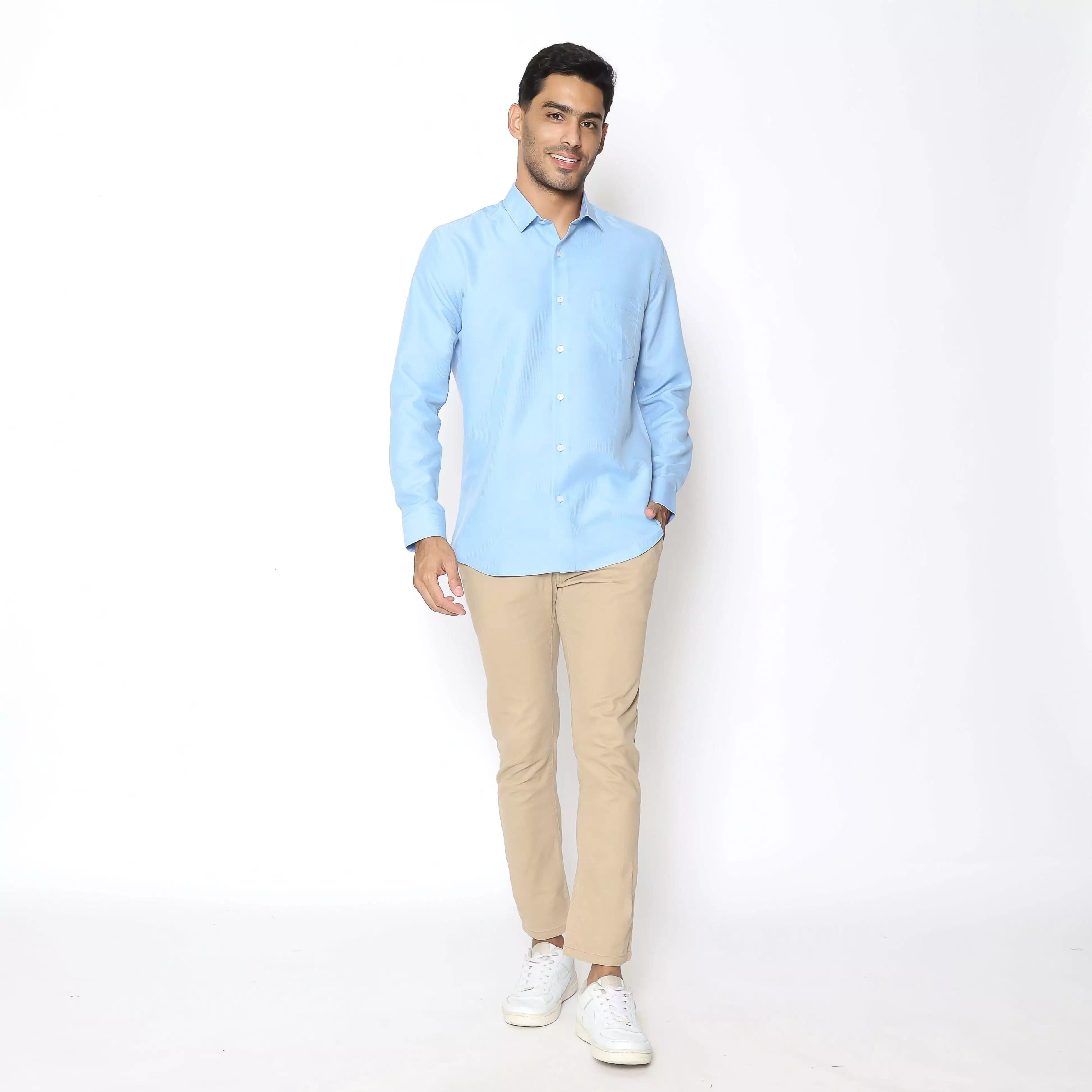 Maginot Kemeja Formal Light Blue-LS Lengan Panjang