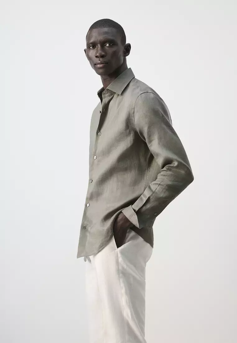 100% Linen Slim-Fit Shirt